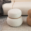 Snowman Stool With Cushion And Solid Wood Frame by Unique Piece Furniture