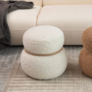 Snowman Stool With Cushion And Solid Wood Frame by Unique Piece Furniture