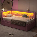 Upholstered Platform Bed With USB Ports And LED Belt by HouseOfZazla