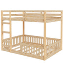 Stylish Bunk Bed With Ladder And Guardrails