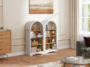 47" Freestanding Display Rack with Woodgrain Shelves by HouseOfZazla