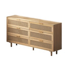 59.06" 6-Drawers Rattan Storage Cabinet