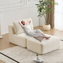 Single Chaise Longue With Movable Ottoman For Living Room by HouseOfZazla