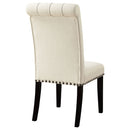 Button Tufted Side Chairs (Set of 2) - Beige by HouseOfZazla
