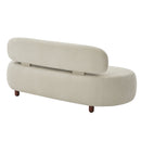 Lunara 66 in. Modern Curved Upholstered Chenille Sofa