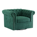 Chesterfield Style Swivel Club Chair With Button Tufted by HouseOfZazla