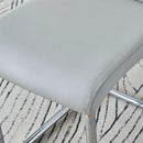 Modern Dining Chairs With Padded Seat, Metal Legs by Unique Piece Furniture