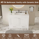 43" Bathroom Vanity Multi Functional Cabinet - White by Unique Piece Furniture