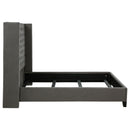 Lendra - Upholstered Wingback Bed With Tufted Headboard