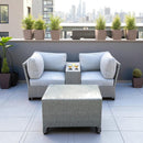 Comfortable Modern Patio Rattan Sectional Set With Cushions by Unique Piece Furniture