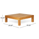 Oana Outdoor Wooden Sectional Set With Cushions, Blue by HouseOfZazla