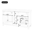 Bathroom Vanity With Double Sinks, 3 Drawers & 4 Doors - White by HouseOfZazla