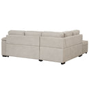 87.4" Sleeper Sofa Bed, 2 in 1 Pull Out sofa bed L Shape Couch with Storage Ottoman for Living Room, Bedroom Couch and Small Apartment, Beige