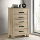 Sansome - 5 Drawer Bedroom Chest - Oak by HouseOfZazla