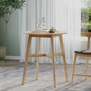 Wood Counter Height Round Dining Table