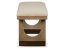 Tristan - Upholstered Backless Bench With U-Shaped Legs - Swiss Coffee by Unique Piece Furniture