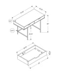 Computer Desk For Home Office, Storage Drawers, Marble Look Contemporary & Modern by HouseOfZazla