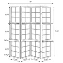 Iggy 4-Panel Room Divider Folding Shoji Screen Cappuccino