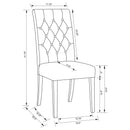 Tufted Back Parson Chairs (Set of 2) - Beige by HouseOfZazla