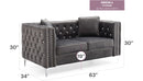 Elegant Track Arm Loveseat by HouseOfZazla