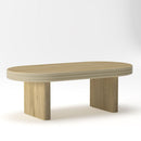 Oval Fluted Coffee Table - Natural by HouseOfZazla
