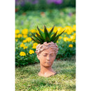 D7X11" Visage Head Bust Planter - Brown by HouseOfZazla