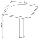 Ulloa - L Shape Desk With Mobile File Cabinet - Cappuccino by HouseOfZazla