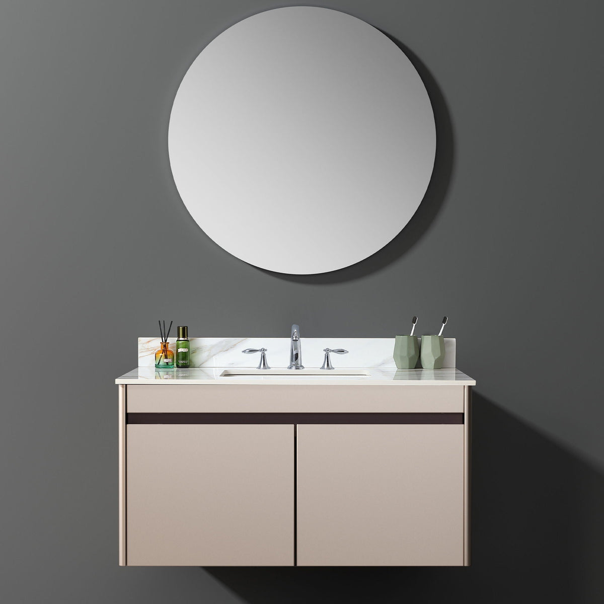 Vanity Top With Undermount Sink And Backsplash, Sintered Stone, photo 11 of 40