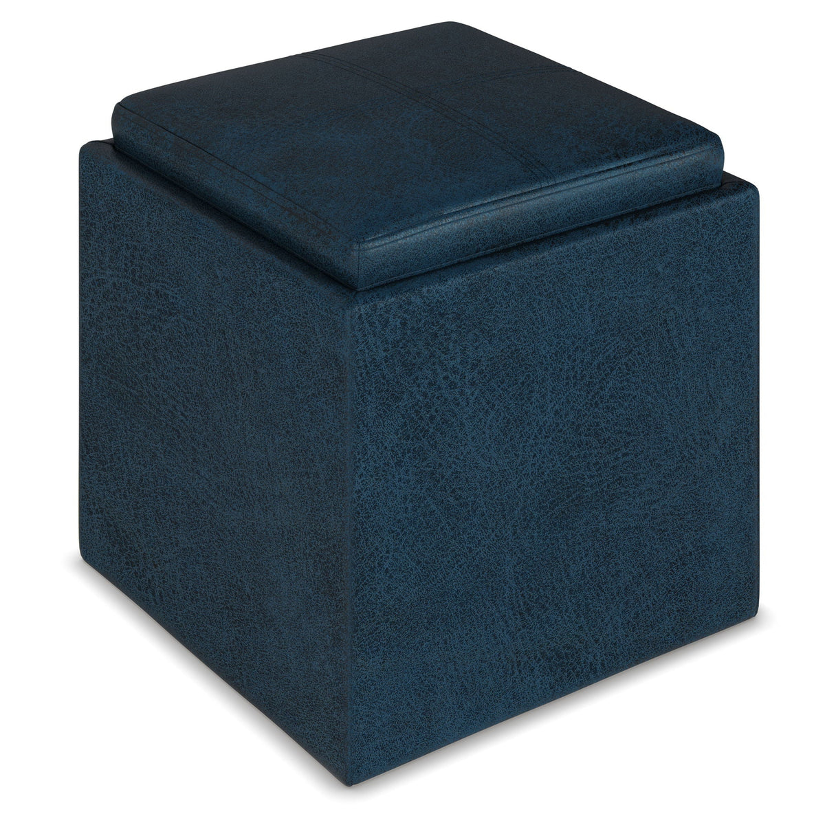 Rockwood - Upholstered Cube Storage Ottoman With Tray, photo 20 of 40