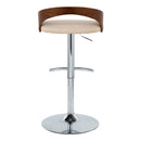 Grotto - Contemporary Adjustable Barstool & Swivel With Rounded T Footrest (Set of 2) by HouseOfZazla