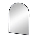 24" x 36" Black Arched Mirror with Metal Frame, Wall Mirror for Living Room Bedroom Entryway