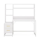 Computer Desk With Hutch, 2 Drawers & Open Shelves