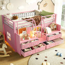 Twin Low Loft Bed with Multi-Storage Spaces by HouseOfZazla