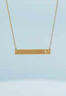 Layla Gold Cross Bar Necklace