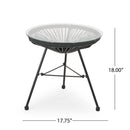Nusa Modern Rattan Side Table With Tempered Glass Top by HouseOfZazla