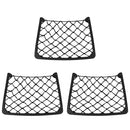 3Pcs Mesh Pockets Seat Side Back Wallet Phone Storage Net Bag Framed Stretch Car Bus Organizer Holder For Auto RV SUV Boat