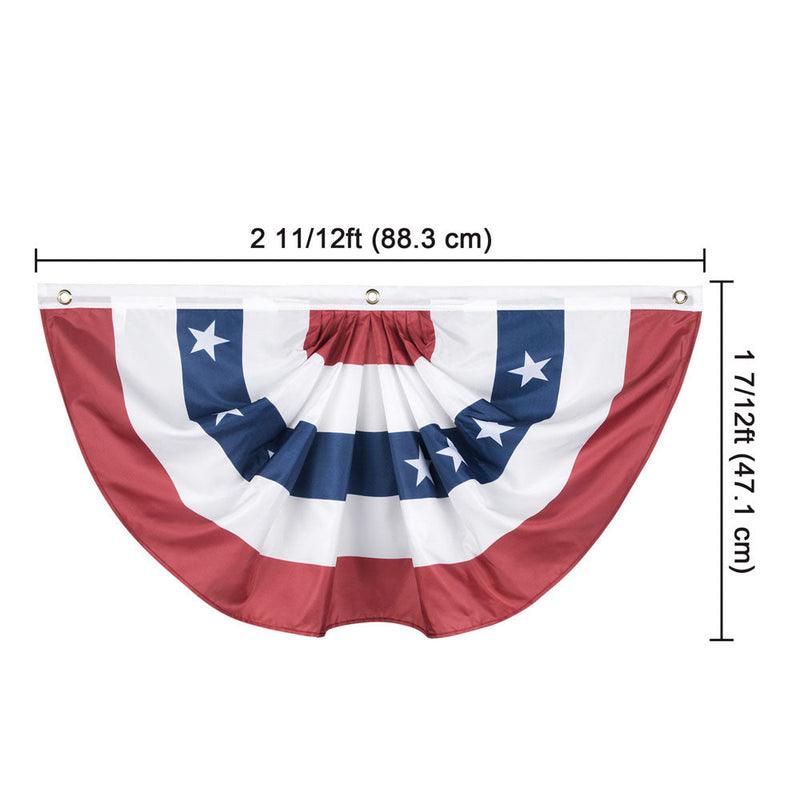 Yescom Bunting Flag USA Pleated Fan Flag 1.5x3ft