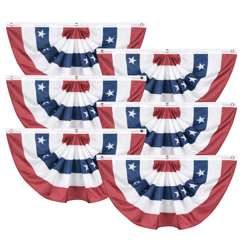 Yescom Bunting Flag USA Pleated Fan Flag 1.5x3ft