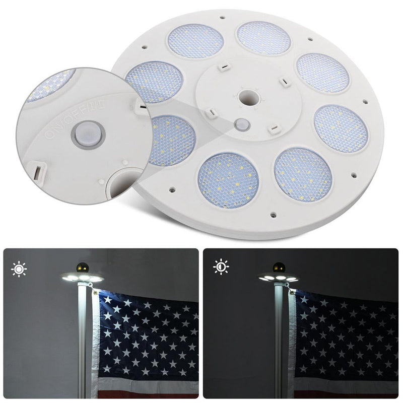 Yescom Bravery Flag Pole with Light & Regal Eagle 13Gauge(20ft,25ft,30ft Options)