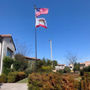 Yescom EZ GO Aluminum Telescopic Flagpole (20', 25', 30' Options)