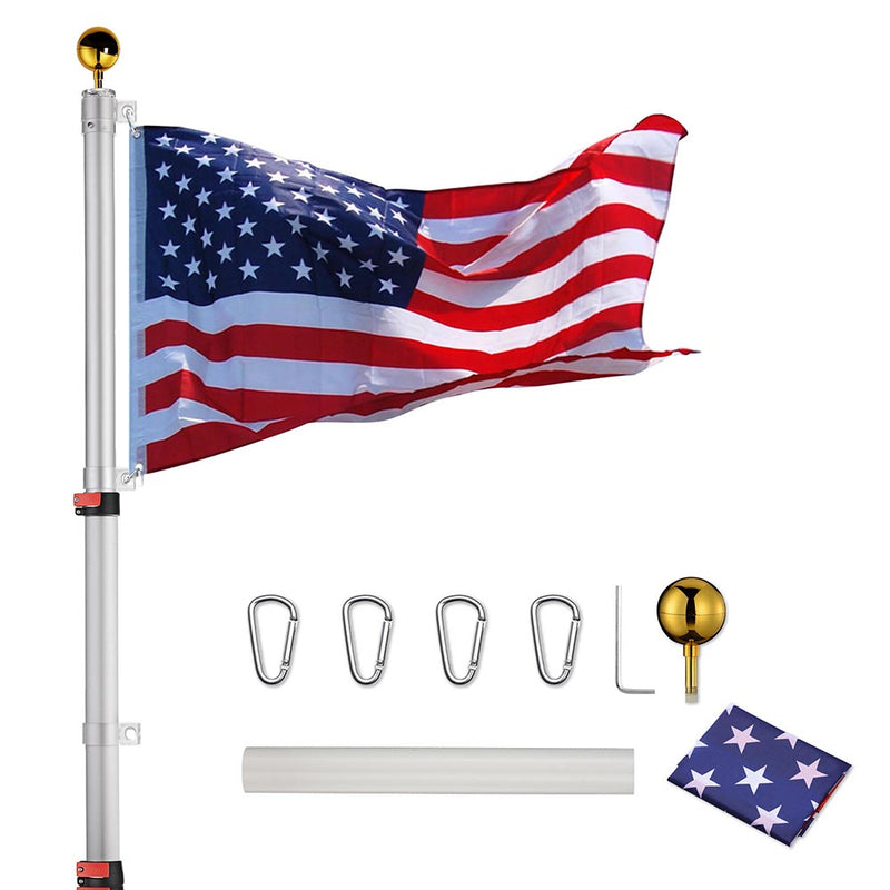 Yescom EZ GO Aluminum Telescopic Flagpole (20', 25', 30' Options)