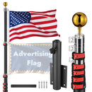 Yescom 20ft Banner Poles for Event, Grand Opening, Promo(Mount Included)