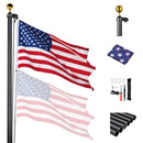 Yescom Aluminum Sectional Flagpole Kit with US Flag 20' by yescomusa