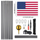 Yescom Aluminum Sectional Flagpole Kit with US Flag 20' by yescomusa