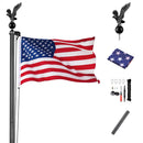 Yescom Aluminum Sectional Flagpole Kit with US Flag 20' by yescomusa
