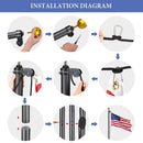 Yescom Aluminum Sectional Flagpole Kit with US Flag 20' by yescomusa