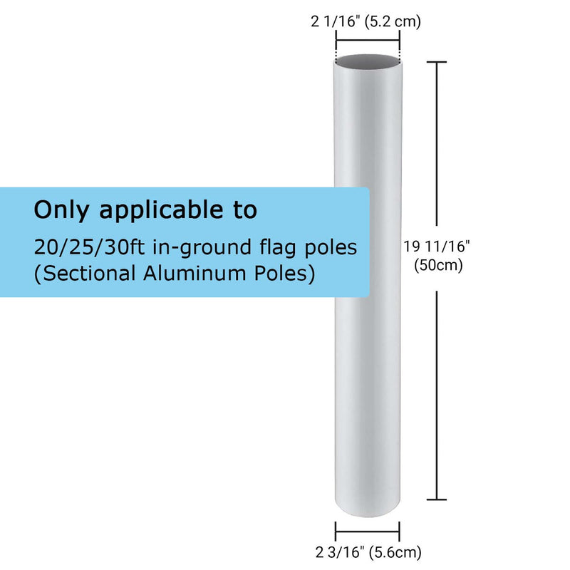 Yescom Sectional In-ground Flagpoles Sleeve for 20', 25', 30'