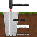 Yescom Sectional In-ground Flagpoles Sleeve for 20', 25', 30'