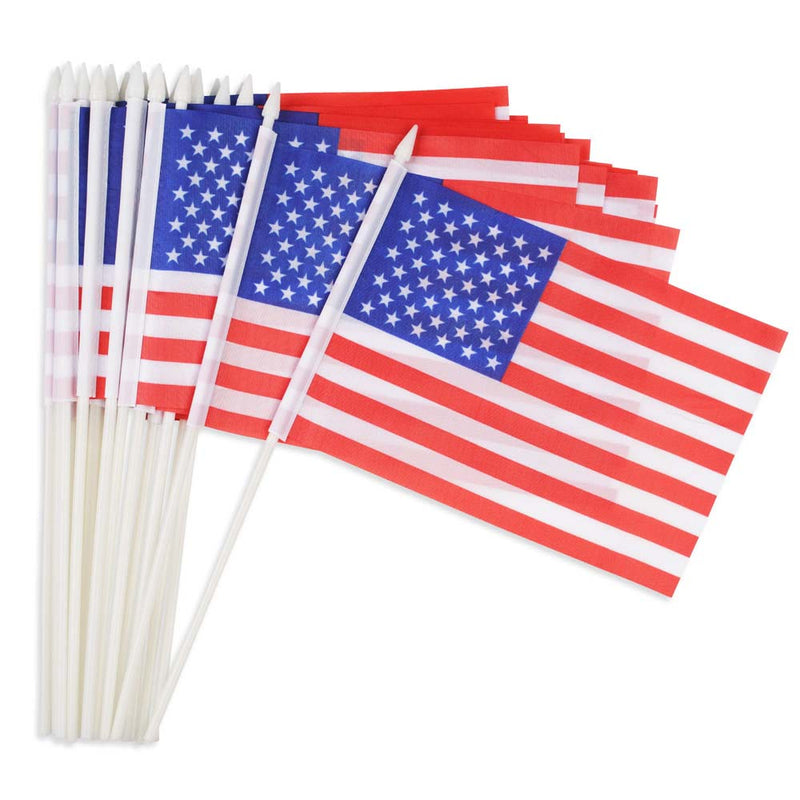 Yescom Small American Flag on Stick 8"x5"(12ct or 24ct Options)