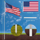 Yescom 10' Aluminum Sectional Flag Pole Set In Ground Flagpole